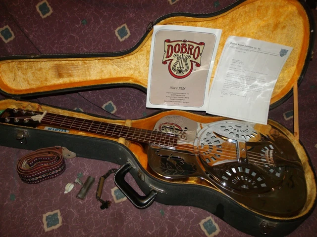 VINTAGE 1972 OMI Dobro model 36 The Rose resonator guitar w case