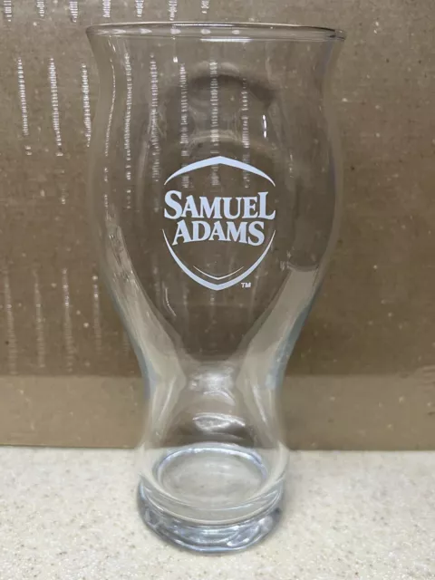 New Samuel Sam Adams Boston Lager White Logo Beer Glass Pint Tulip