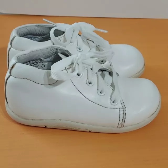 SRT Stride Rite Sensory Response Technology Boys White US 7 Uk 5 Eu 23.5 Leather 3