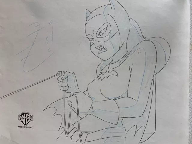 Batman Cel Animated Production Series Batgirl Animation Drawing Wb Dc 199O's