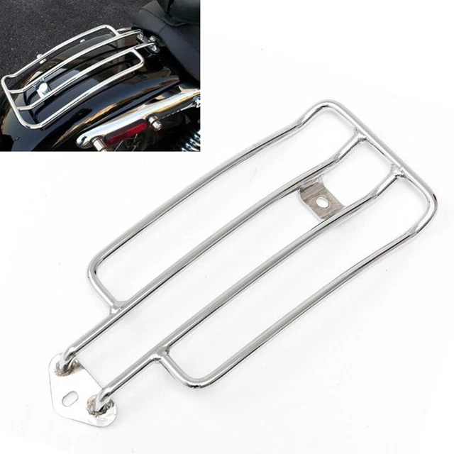 US 1PC Chrome Motorcycle Luggage Rear Fender Rack Support Shelf Rear Seat Parts