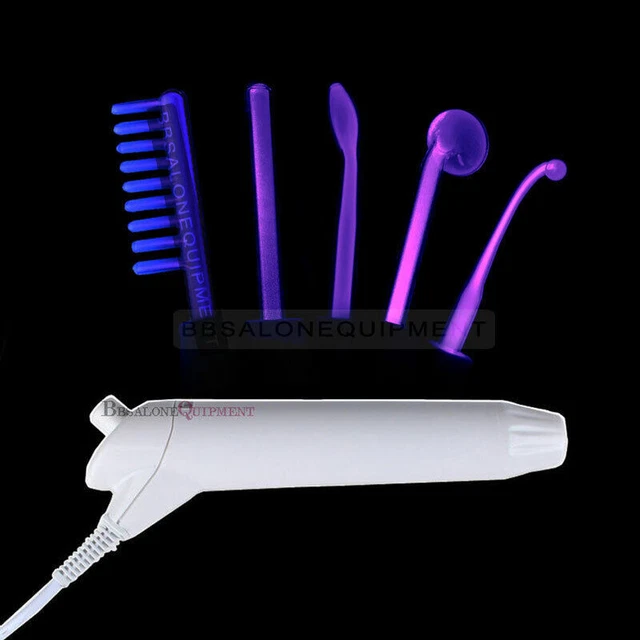 Portable High Frequency Facial Machine Violet Orange Ray Light Device Anti Acne