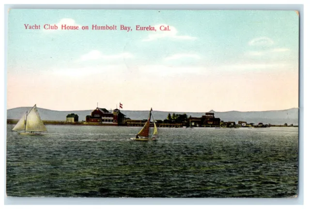 c1910 Yacht Club House on Humbolt Bay Eureka California CA Unposted Postcard