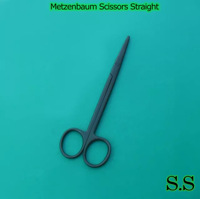 Black Coated Metzenbaum Scissors 6" Straight, Surgical Instruments