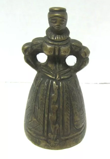 VINTAGE METAL TEA Bell Figurine Victorian Lady Woman Ornate Dress $9.95 ...