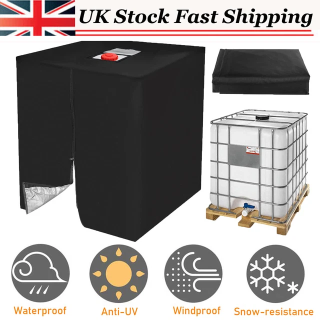 WATERPROOF HEAVY DUTY Water Tank Hood Cover 1000L IBC Container