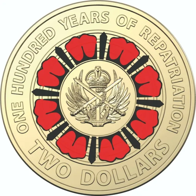 2019 $2 ANZAC 100 Years of Repatriation Australian two dollar coin CIRC