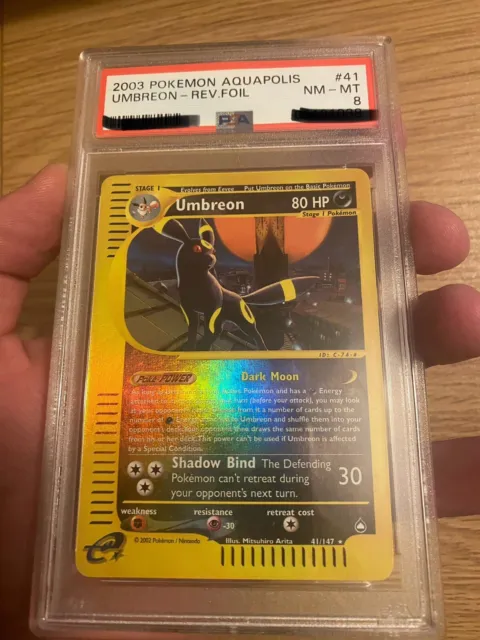 Umbreon Aquapolis 41/147 Reverse PSA 8 Pokemon