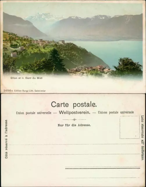 Ansichtskarte Glion-Montreux (Muchtern) Glion et la Dent du Midi 1900