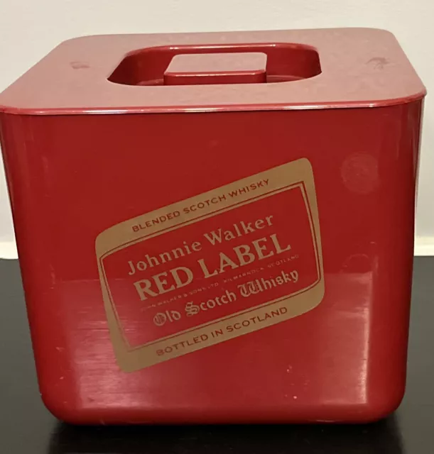 Vintage JOHNNIE WALKER RED LABEL Old Scotch Whiskey Ice Bucket Scotland