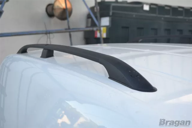 Roof Rails For Volkswagen Caddy 2015 - 2021 SWB Van Aluminium Rack Bars - BLACK 2