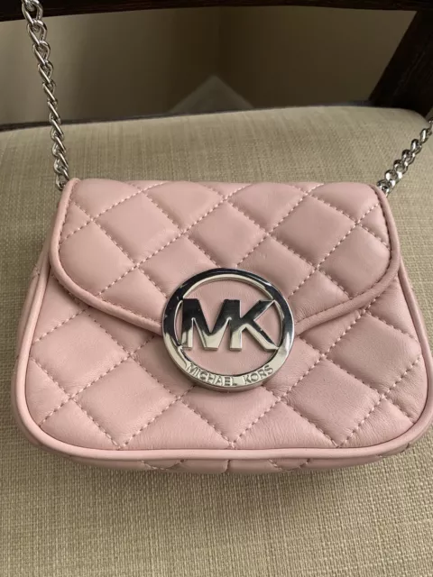 Michael Kors Pebble Leather Pleated Pink Purse