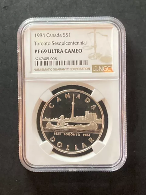 1984 Canada Silver Dollar - NGC PR69 UCam - Toronto Sesquicentennial - (0022)