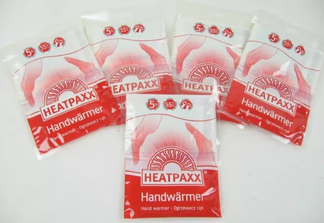 HeatPaxx Handwärmer Taschenwärmer 5 Paar im Hamsterpack / bis zu 5 Stunden Wärme