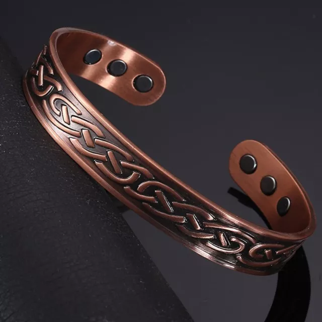 MAGNETIC Solid Pure Copper 6pcs Magnets Bracelet Bangle Relief Healing Arthritis