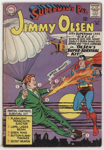 Supermans Pal Jimmy Olsen 89 DC 1965 VG FN Curt Swan Peace Pipe Time Travel