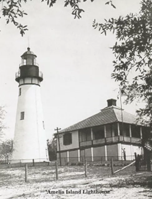 *Postal-"Faro de la isla de Amelia" /Aviadora mundialmente famosa Amelia Earhart/ {S2}