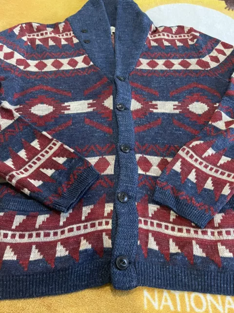 Ralph Lauren Denim Supply Aztec Southwestern Indian Western Cardigan Sweater