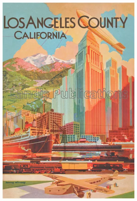 Los Angeles County Art Deco Poster - 1929