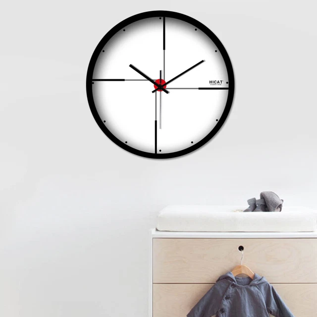 Ménage pendaison horloge créative grande horloge murale muette horloge de salon 3