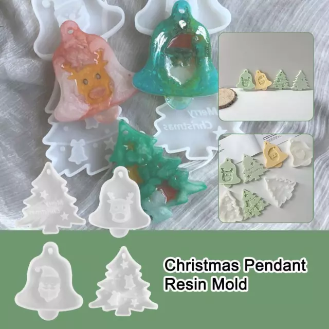 Christmas Pendant Resin Mold Snowflake Christmas Tree Mould✨c Silicone C8S7 N5R0