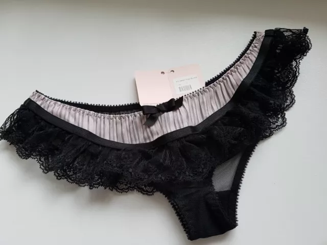 Agent Provocateur Black & Pink  Fifi Brief Size 1 X Small Uk6-8 Bnwt