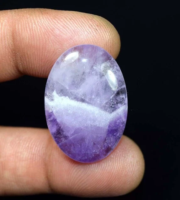 Cabochon ovale en dentelle d'améthyste naturelle Pierre précieuse en vrac...