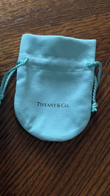 Tiffany & Co Empty Packaging Small Blue Drawstring  Jewelry Pouch ORIGINAL