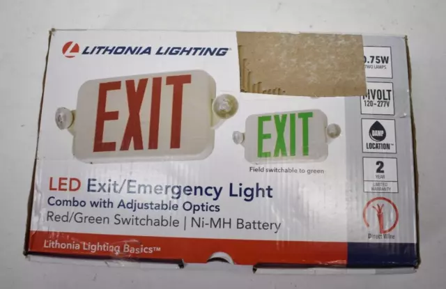 Lithonia Lighting ECRG RD M6 Exit/LED Combo Light .75W Red/Green Switchable