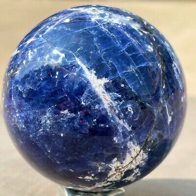 194g   Natural blue-veins stone crystal quartz sphere ball healing stone 54mm