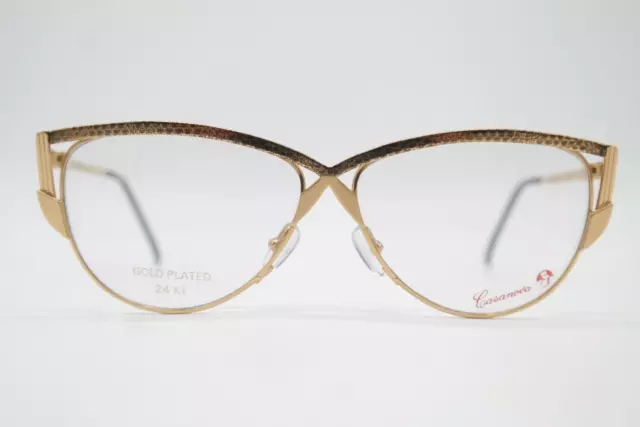 Vintage Glasses Casanova CC3 Gold plated Gold Oval Frames Eyeglasses