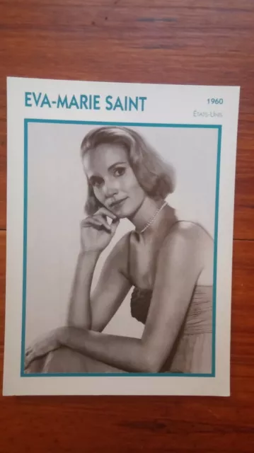 EVA-MARIE SAINT fiche cinéma carte lobby card actor movie 1992