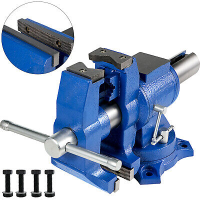 15Kn Multipurpose Vise Bench Vise 4" Heavy Duty with 360° Swivel Base and Head