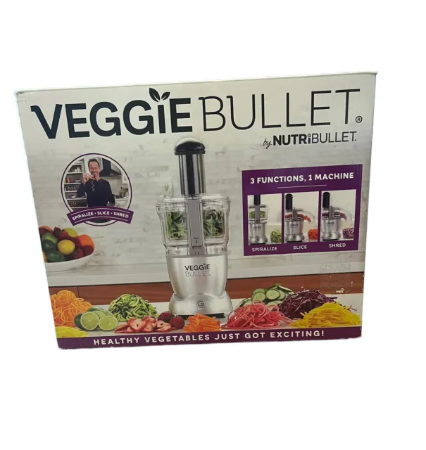 Veggie Bullet VB102 Spiralizer Magic Bullet Food Processor -No Blades -  Tested