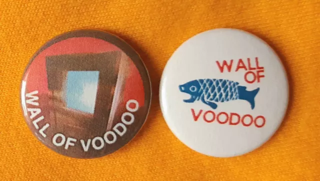 Wall Of Voodoo two 25mm button badges inc 'Call Of The West' design. Free UK P&P