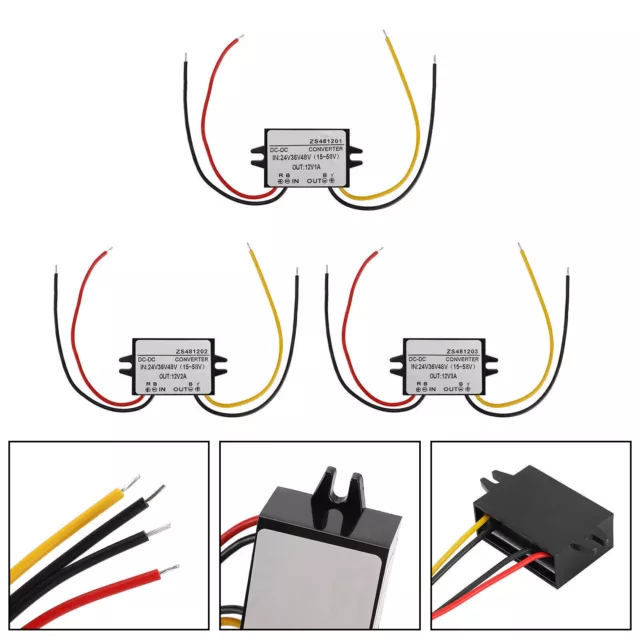 Waterproof DC-DC Converter 24V 36V 48V Step Down to 12V Power Supply Module V1