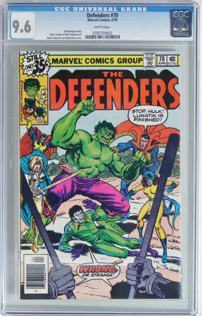 Defenders #70 (Marvel 1979) CGC 9.6 NM+ Lunatik appearance - WHITE Pages
