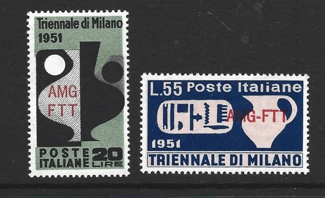 Trieste Zone A Scott 126-27 Art exhibition set Unused Light Hinged