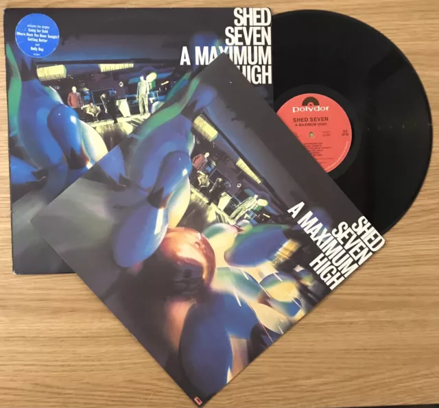 Shed Seven - A Maximum High Vinyl Record LP UK First 1996 Polydor 531039-1