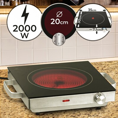 SUNAVO Fornello Elettrico Vetroceramica Portatile Infrarossi Elettrica Piastra Riscaldante 2400W 