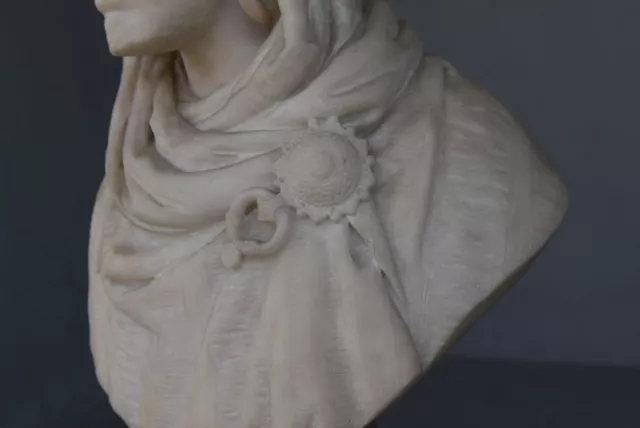 Bustes orientalistes en marbre de Carrare XIXème (paire) 12