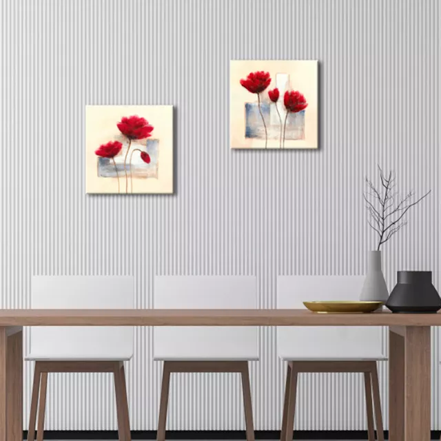 Modern Canvas Print Painting Abstract Flowers Home Decor Wall Art Poster Framed 2