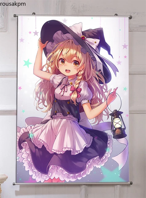 TouHou Project kirisame marisa 60*90cm Anime Girl Poster Art Print Wall Scroll