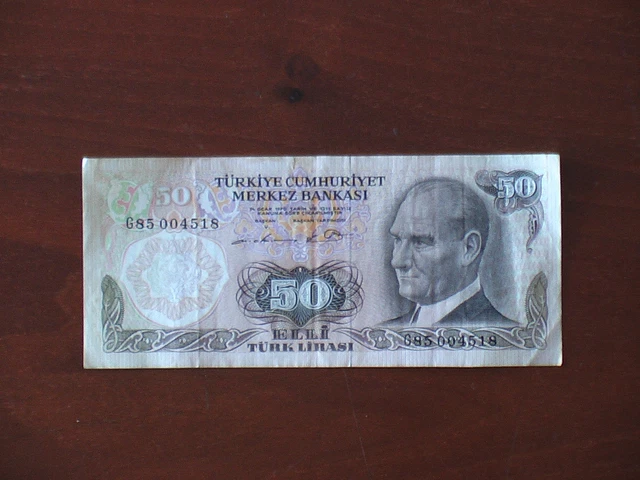 Turkey 1970, banknote 50 Lira, circulated, see the pictures