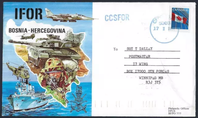 Canada 1990's Canadien Special Forces En Bosnie Hercegovina Cepo Daté Cancel To