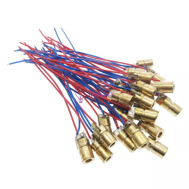 10PCS NEW 5mW 5V Laser Dot Diode Module Head WL Red mini 650nm 6mm