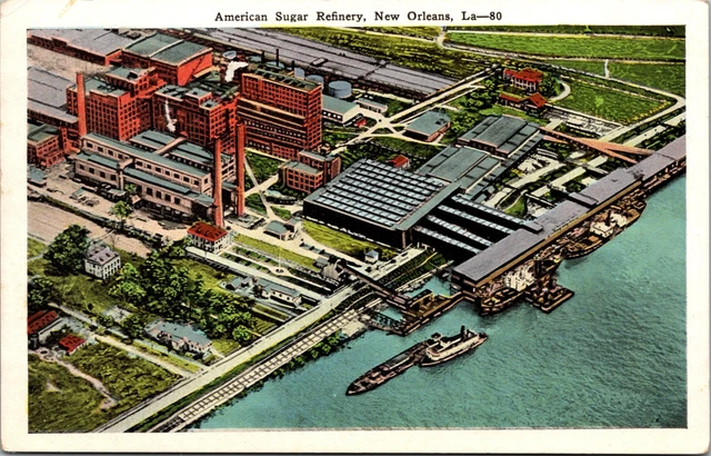 USA American Sugar Refinery New Orleans Louisiana Vintage Postcard 08.46