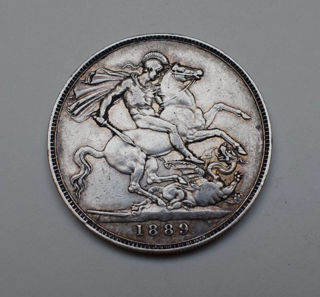 Pièce De Monnaie Couronne En Argent Massif 1899 - Reine Victoria, Vintage - Collection Ou Investissement