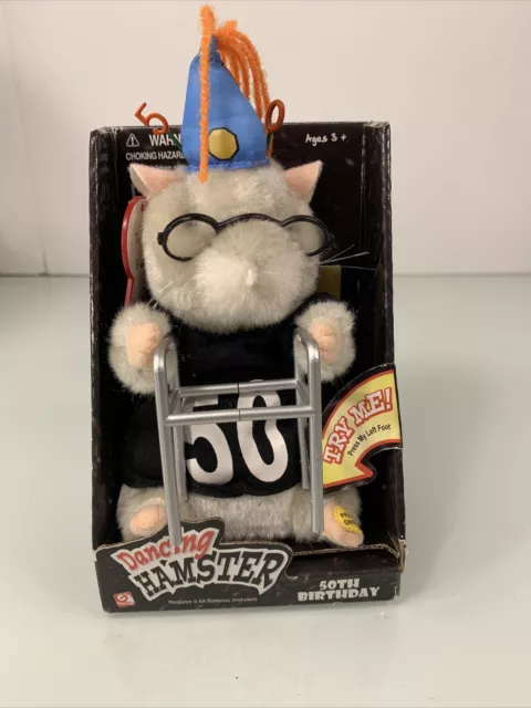 NEW VINTAGE 2004 Gemmy Sing/Dance Hamster 50th BIRTHDAY John Lennon “Birthday”