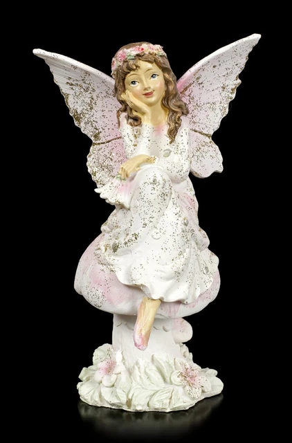 Sueño Hada Fantasy Figura De Hongo Ángel Elfo Decoración Estatua Escultura H
